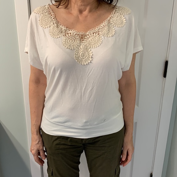 White Top with Cream Embroidery - Picture 2 of 7